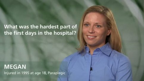Megan - paraplegia - hardest part of first days in hospital